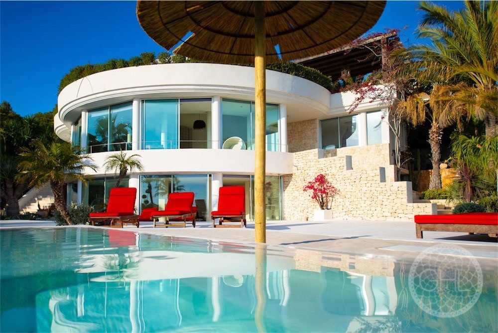 High end luxury villa with direct sea views over Cala Tarida bay