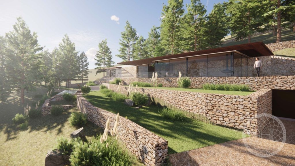 Precioso terreno con proyecto de villa contemporánea en Aguas Blancas