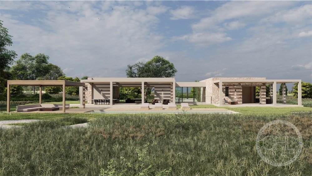 Sustainable residential home project in the countryside