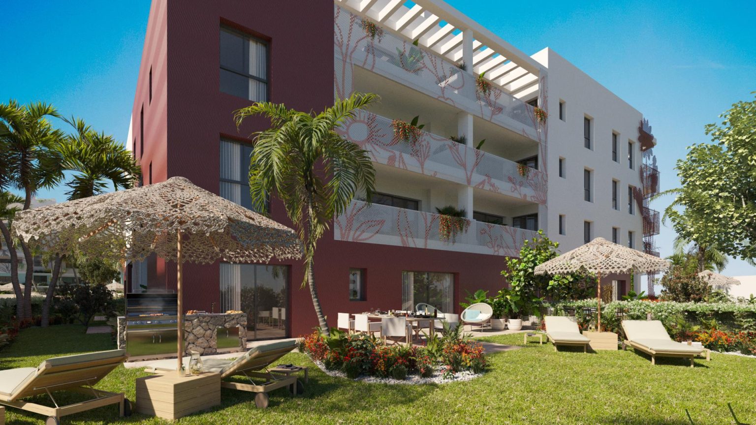 Appartement de style de vie avec jardin dans la ville d’Ibiza avec gestion locative gratuite pour les investisseurs